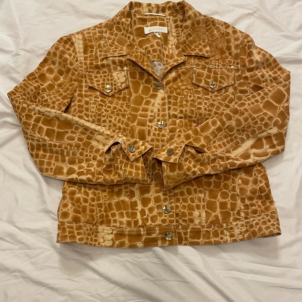Vintage 80’s Escada Crocodile Print Jacket